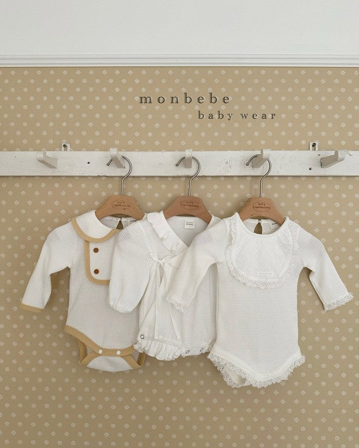 予約[monbebe]Boybib waffle suit