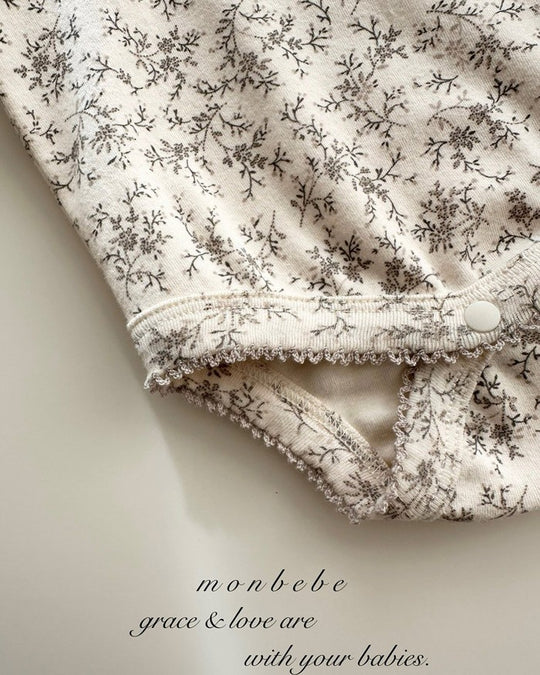 予約[monbebe]Print collar suit