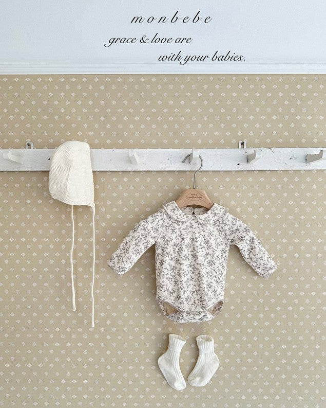 予約[monbebe]Print collar suit