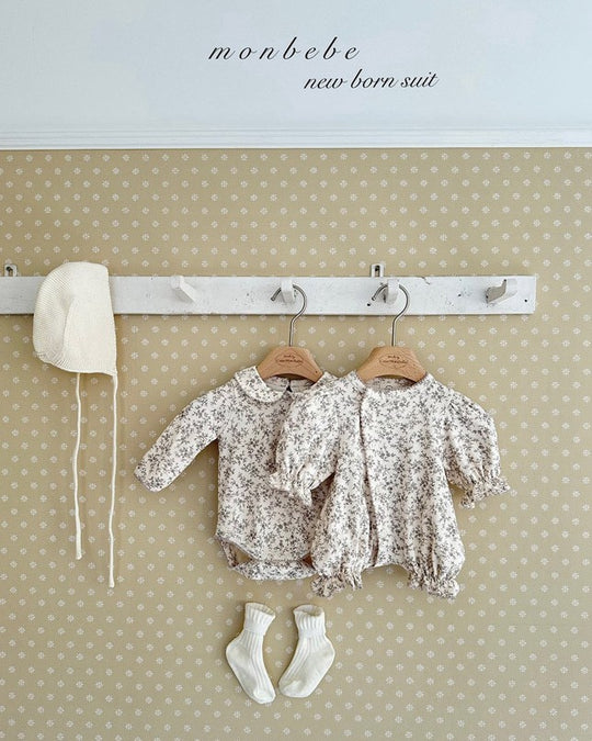 予約[monbebe]Print collar suit