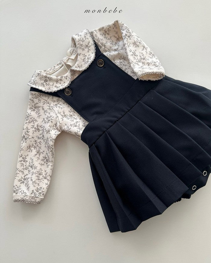 予約[monbebe]Print collar suit