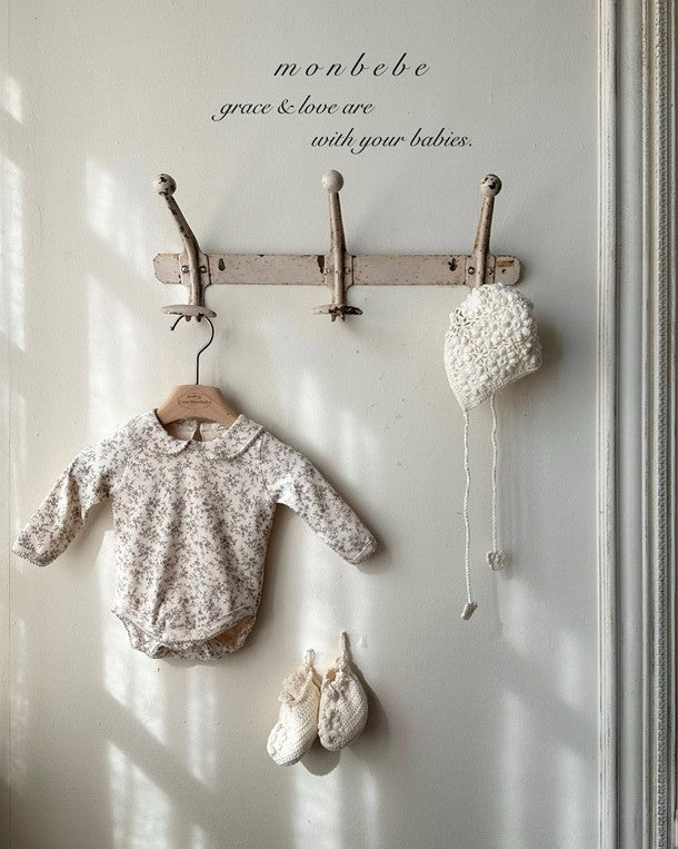 予約[monbebe]Print collar suit