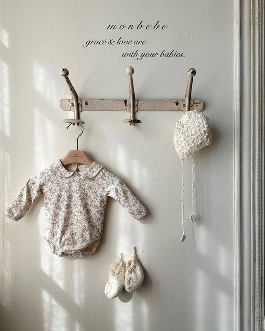 予約[monbebe]Print collar suit