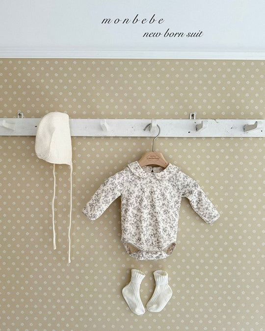 予約[monbebe]Print collar suit