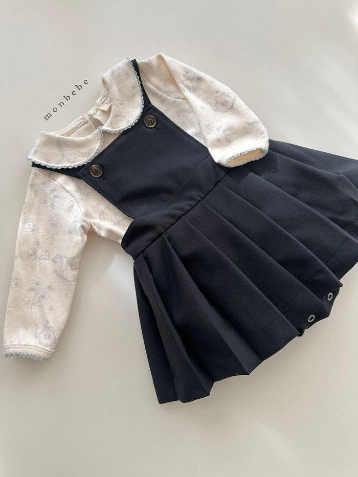 予約[monbebe]Print collar suit