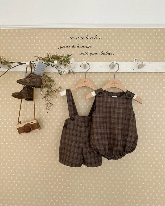 予約[monbebe]Roy suspender pants