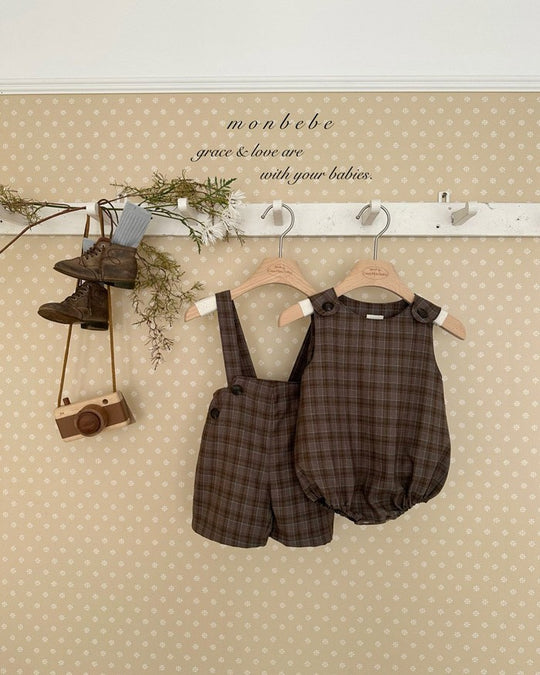 予約[monbebe]Roy suspender pants