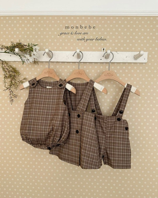 予約[monbebe]Roy suspender pants