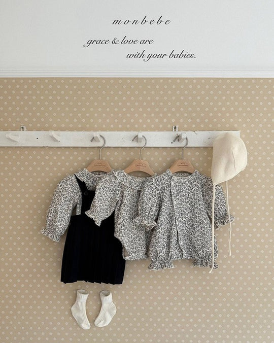 予約[monbebe]Grass leaf puff tee