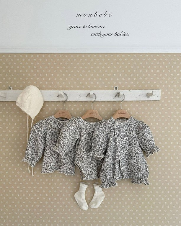 予約[monbebe]Grass leaf puff tee