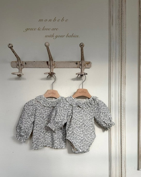 予約[monbebe]Grass leaf puff tee