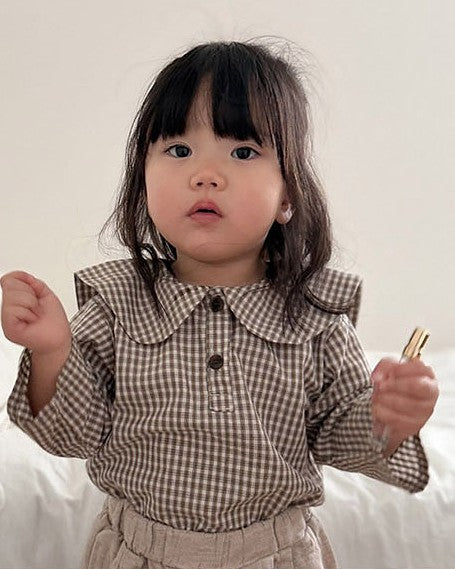 [mimimarket]チェックセーラーブラウス