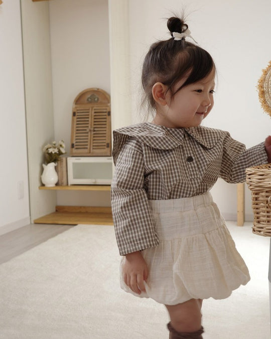 [mimimarket]チェックセーラーブラウス