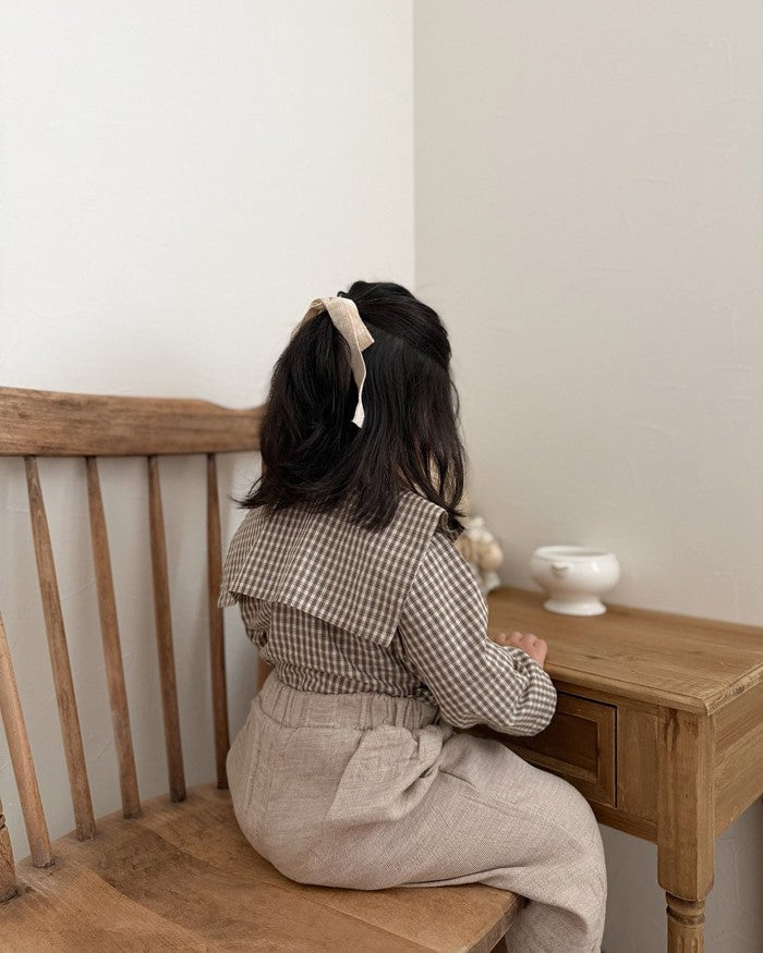 [mimimarket]チェックセーラーブラウス