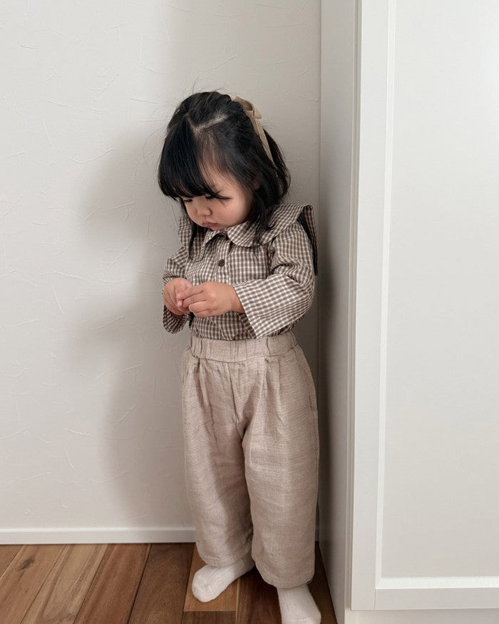 [mimimarket]チェックセーラーブラウス