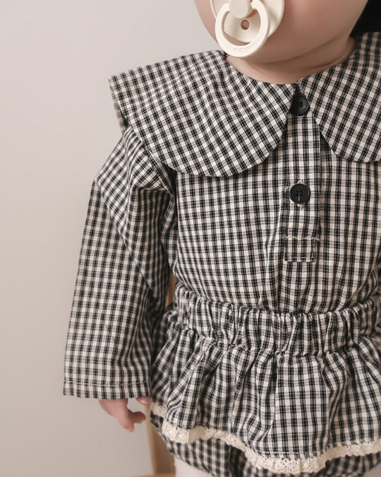 [mimimarket]チェックセーラーブラウス