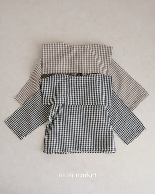 [mimimarket]チェックセーラーブラウス