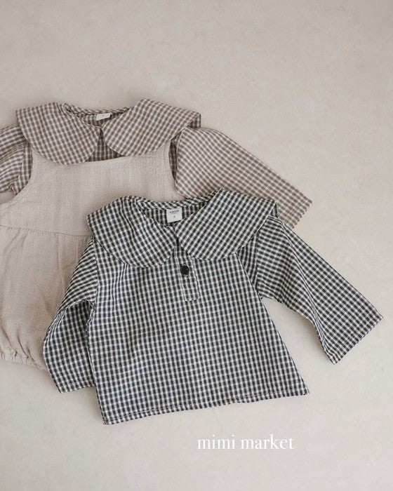 [mimimarket]チェックセーラーブラウス