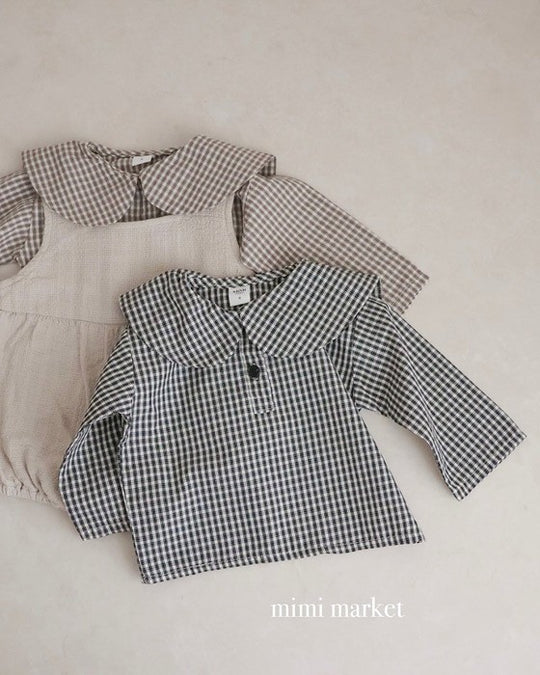 [mimimarket]チェックセーラーブラウス