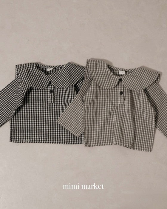 [mimimarket]チェックセーラーブラウス