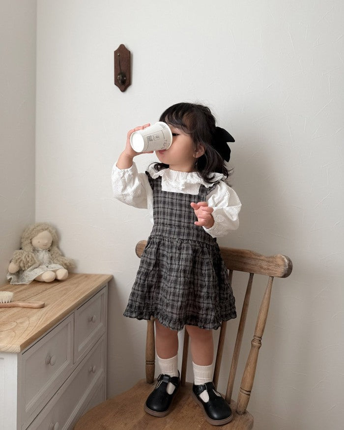 [mimimarket]チェックフリルワンピース