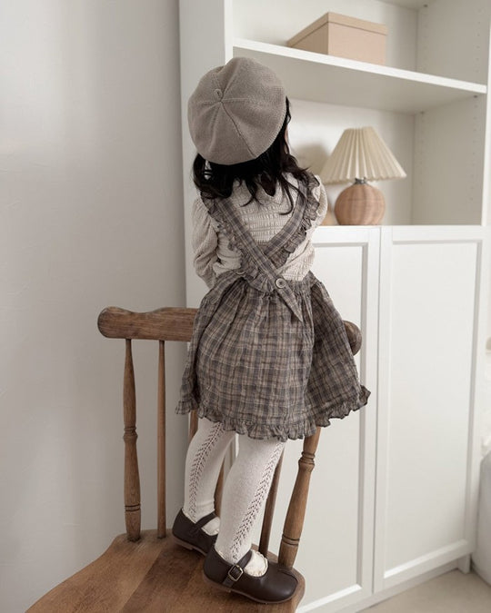 [mimimarket]チェックフリルワンピース