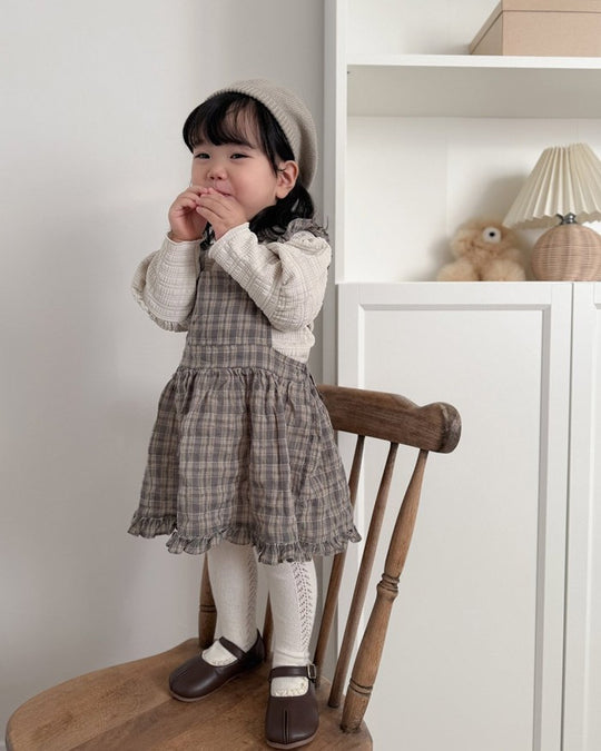 [mimimarket]チェックフリルワンピース