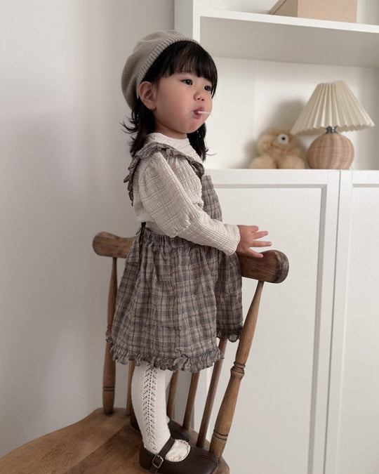 [mimimarket]チェックフリルワンピース