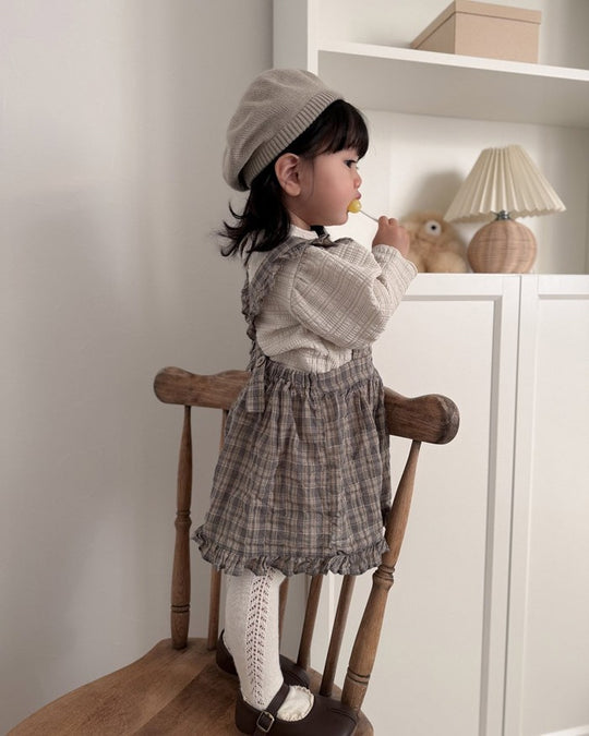 [mimimarket]チェックフリルワンピース