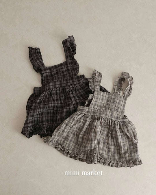 [mimimarket]チェックフリルワンピース