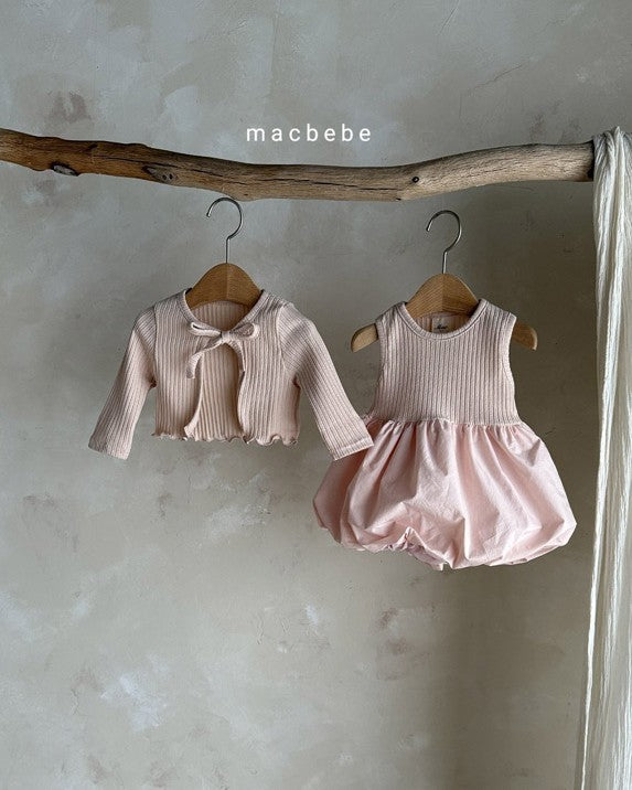 [mac]リブカーディガン&ワンピースセット