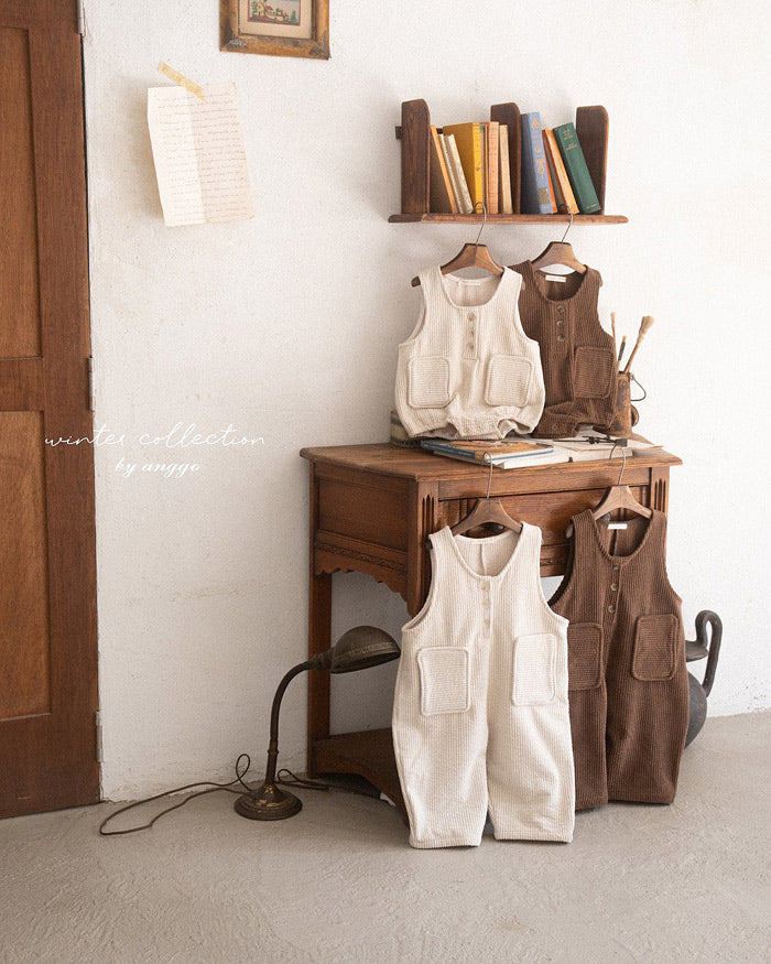 [anggo]コーデュロイオーバーオールロンパース