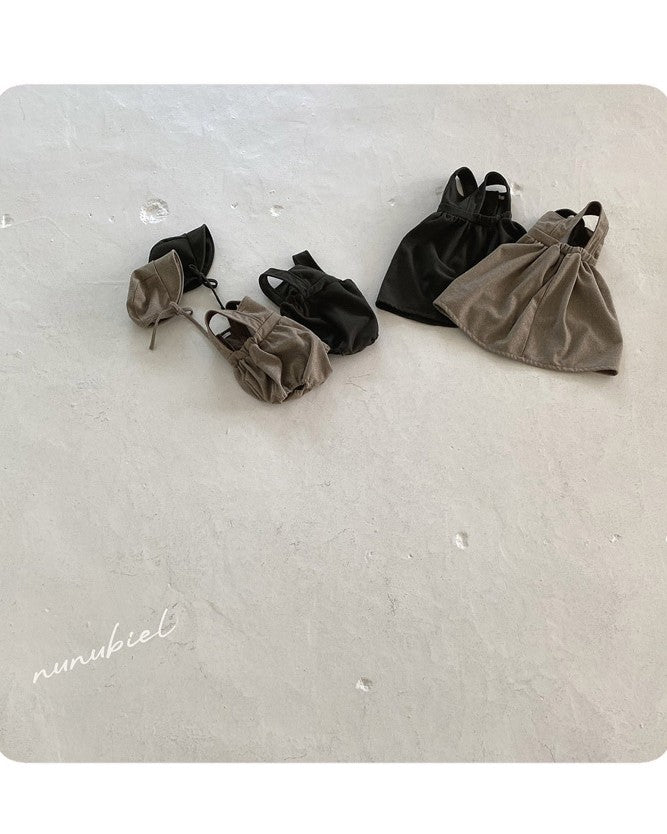 [nunu biel]accordion romper&bonnet