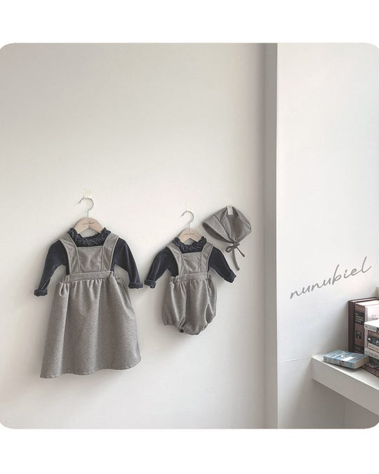 [nunu biel]accordion romper&bonnet