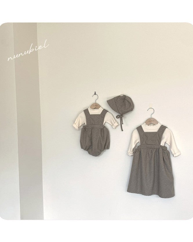 [nunu biel]accordion romper&bonnet