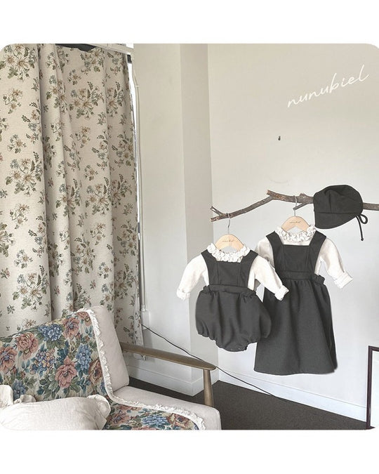 [nunu biel]accordion romper&bonnet