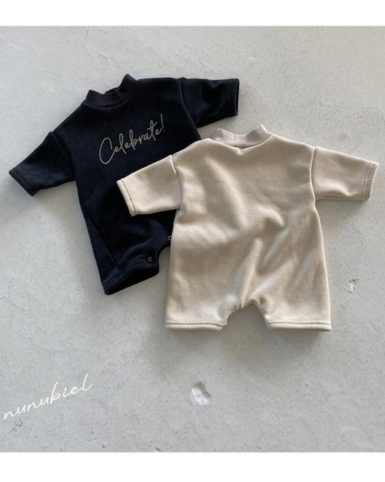 [nunu biel]plum裏起毛ロンパース