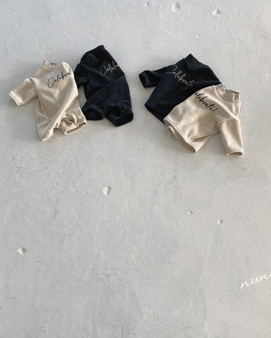 [nunu biel]plum裏起毛ロンパース