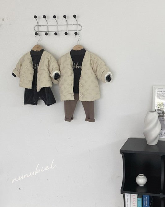 [nunu biel]plum裏起毛ロンパース