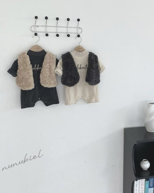 [nunu biel]plum裏起毛ロンパース