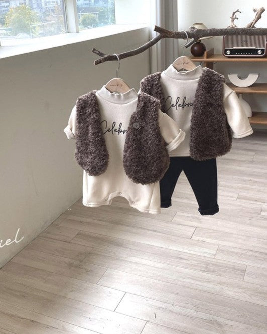 [nunu biel]plum裏起毛ロンパース