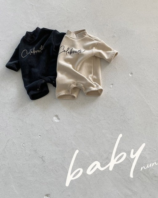 [nunu biel]plum裏起毛ロンパース