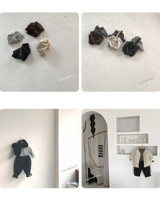 [nunu biel]ボーダー裏起毛モックネック