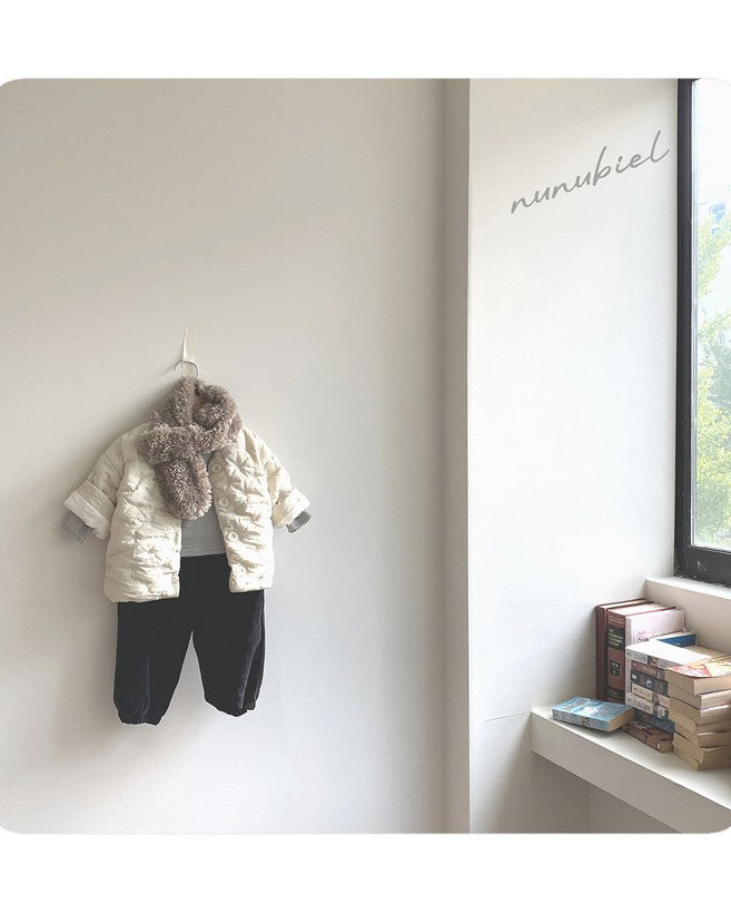 [nunu biel]ボーダー裏起毛モックネック