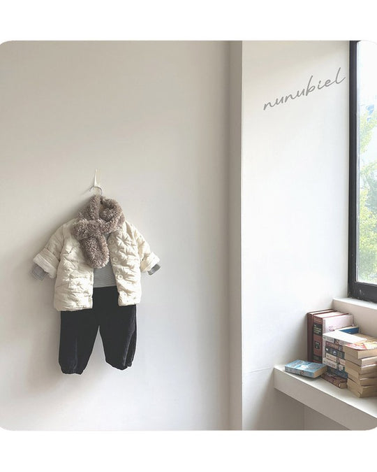 [nunu biel]ボーダー裏起毛モックネック