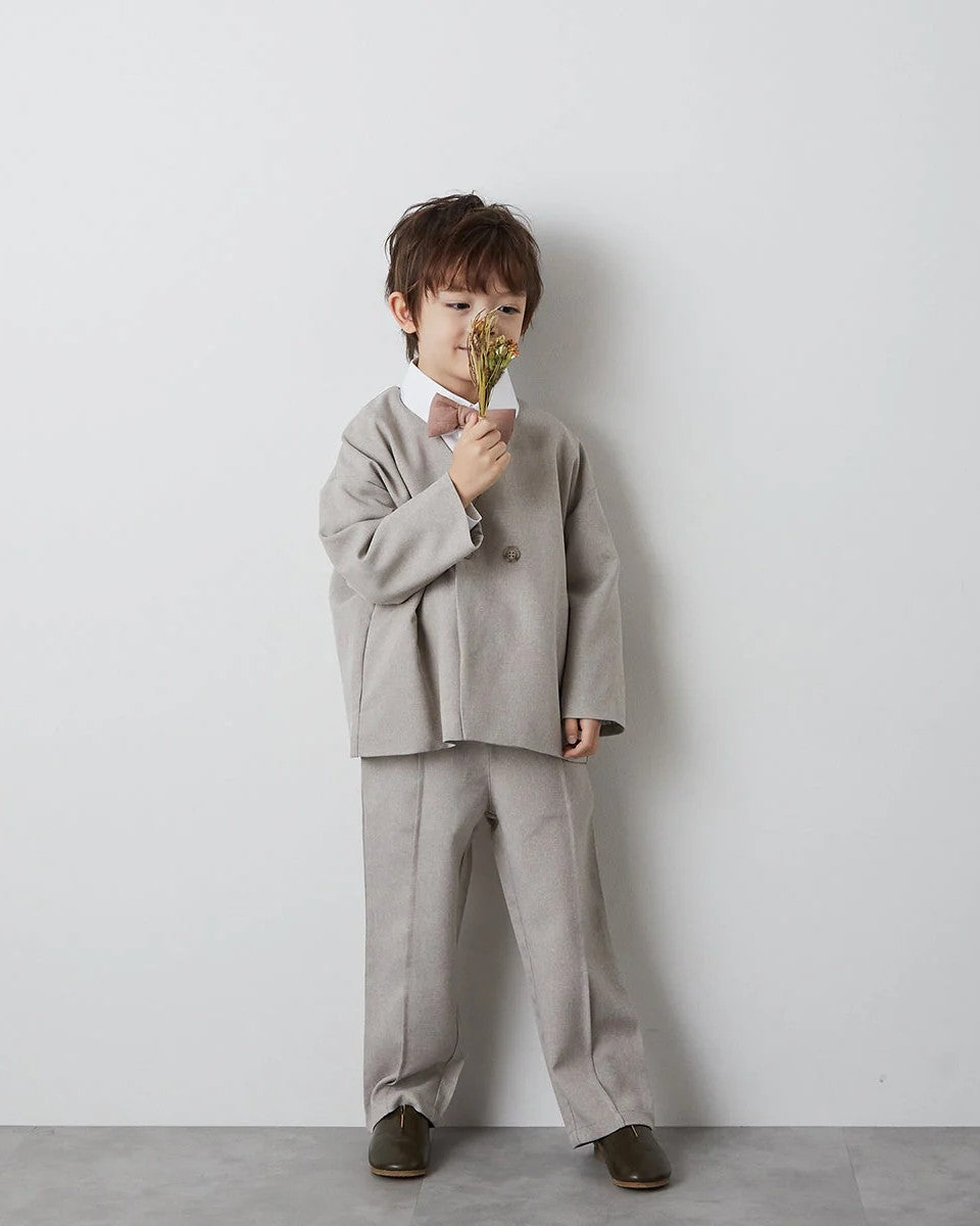 ノーカラージャケットセットアップriz