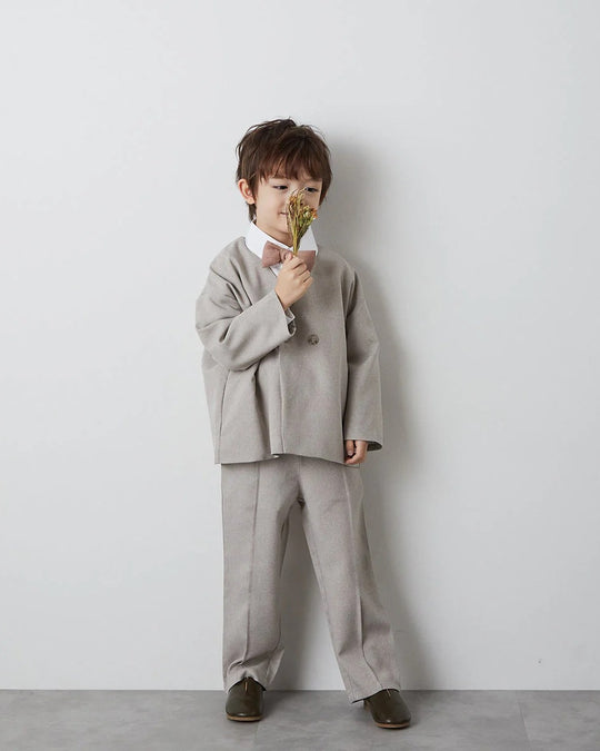 ノーカラージャケットセットアップriz