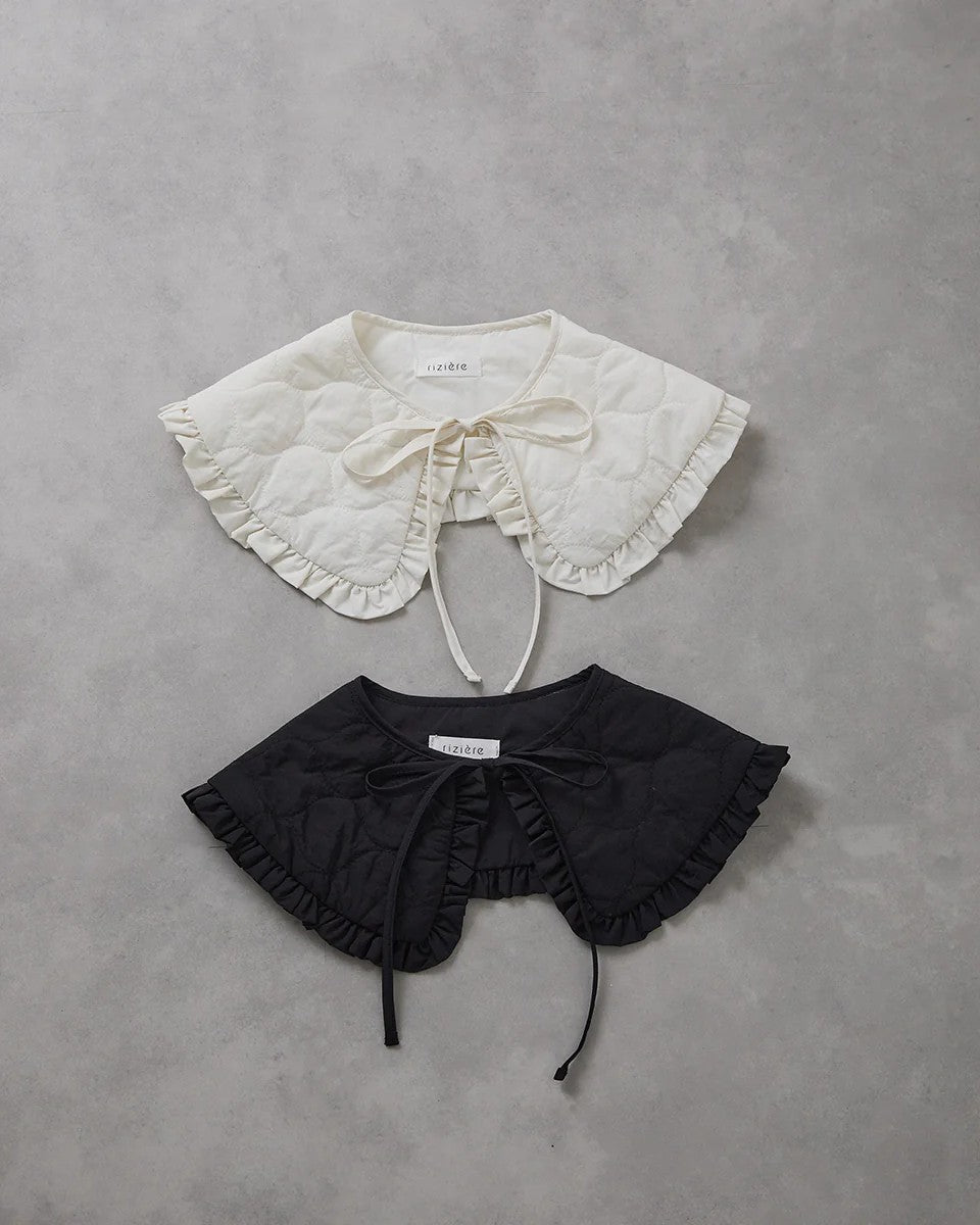 キルティングフリル付け衿riz