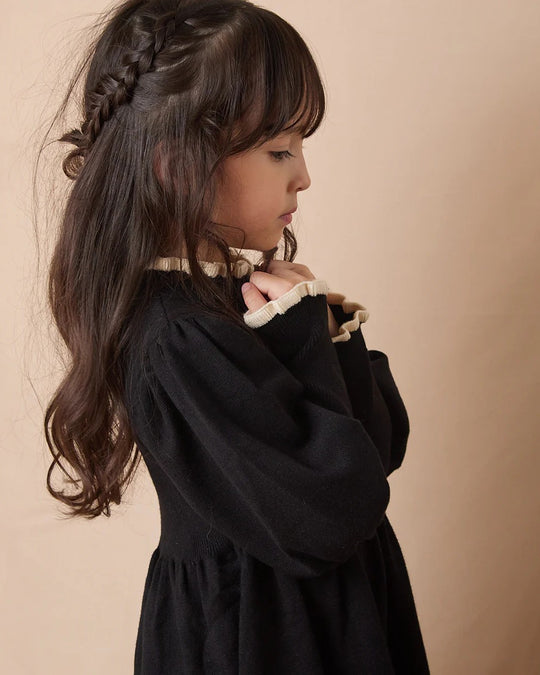 バイカラーフリルニットワンピースriz