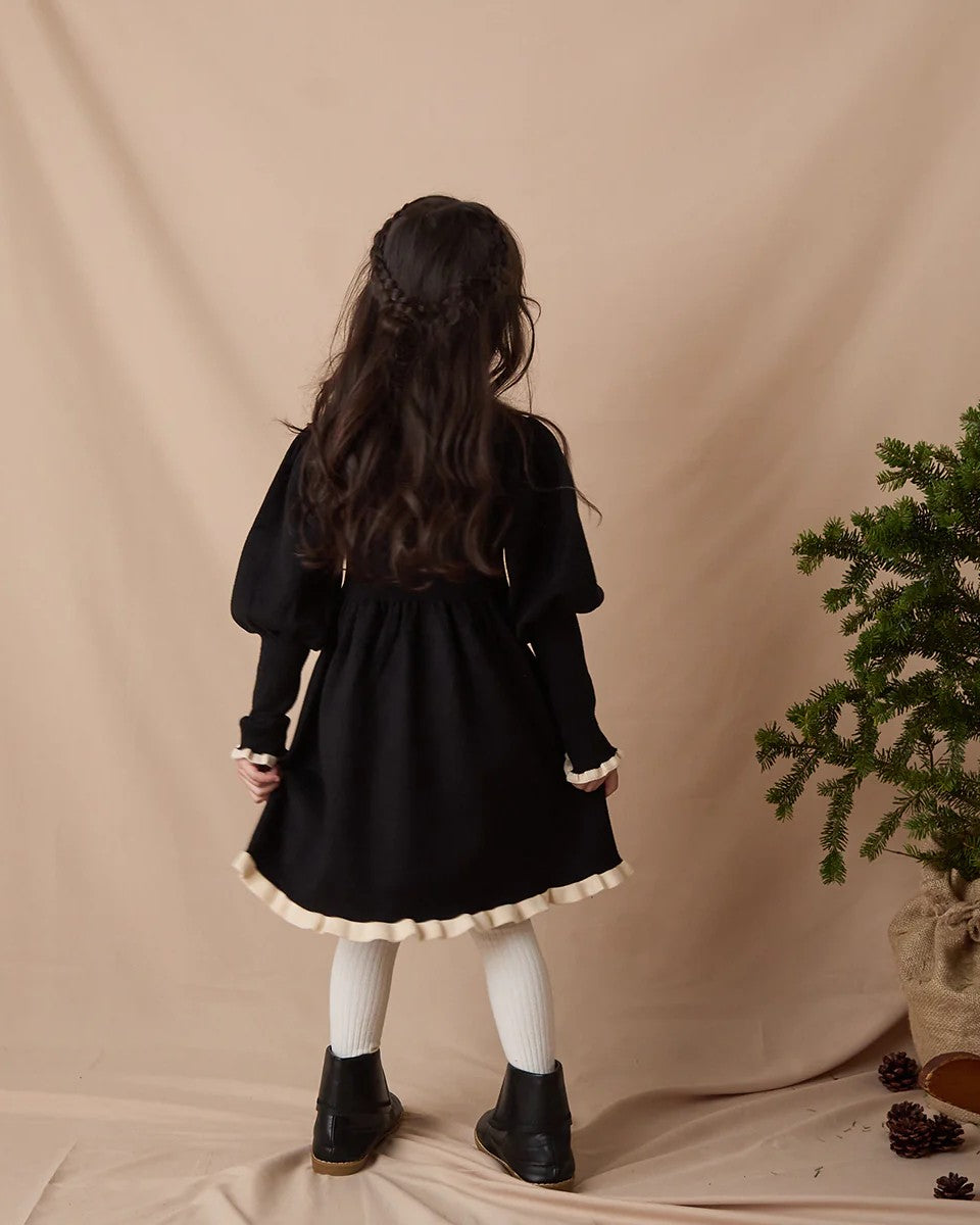 バイカラーフリルニットワンピースriz